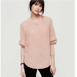Lou & Grey Wool Blend Pink Poncho Style Pullover Sweater Size Medium/Large